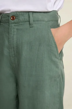Pantalon ballon en lin | vert 