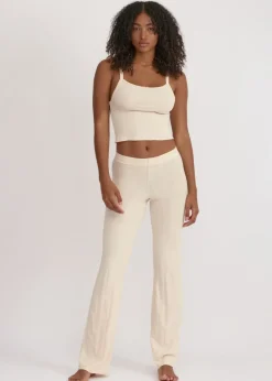 Pantalon de pyjama en coton bio | beige 