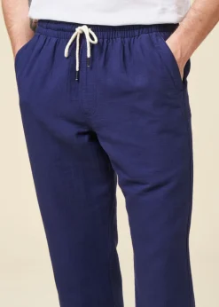 Pantalon droit en coton bio | bleu "hatha25 bleu outremer"