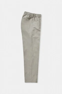 Pantalon droit en coton bio et lin | gris 