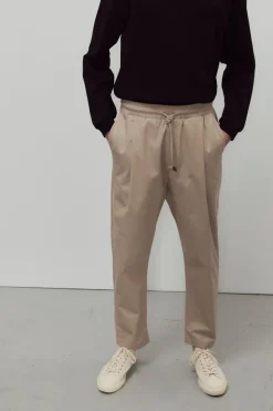Pantalon droit en coton bio | taupe "smart pants cotton"
