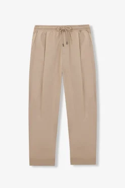 Pantalon droit en coton bio | taupe 