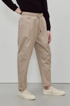 Pantalon droit en coton bio | taupe 