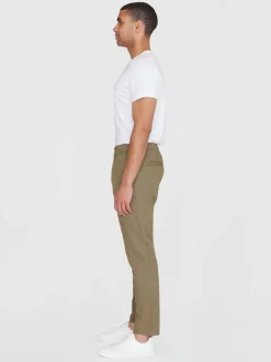 Pantalon droit en coton bio | vert olive 