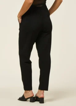 Pantalon droit en ecovero | noir 