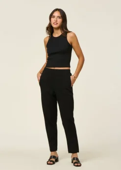 Pantalon droit en ecovero | noir 