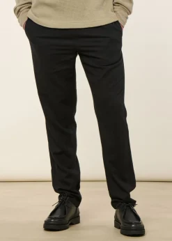 Pantalon droit en lyocell et lin bio | noir 
