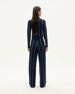 Pantalon droit en matières recyclées | bleu "navy dark heritage betty pants"