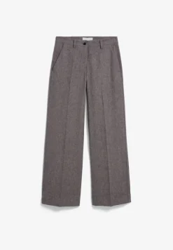 Pantalon droit flanelle en coton bio | gris/marine "leandraa handaas - pure-tinted navy"