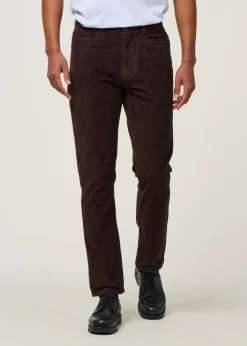 Pantalon droit velours en coton bio | marron 