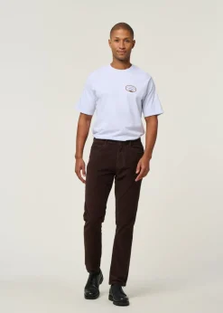 Pantalon droit velours en coton bio | marron 