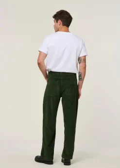 Pantalon droit velours en coton bio | vert 