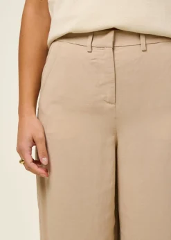 Pantalon 7/8 en lin bio | beige 