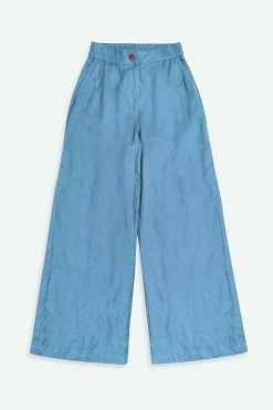Pantalon en lin | bleu 