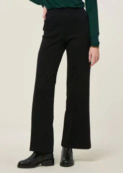 Pantalon evasé en coton bio | noir 