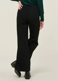 Pantalon evasé en coton bio | noir 