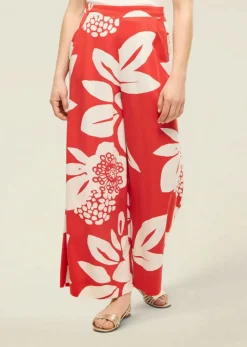 Pantalon fluide en ecovero | rouge 
