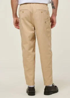 Pantalon large cargo en coton bio | crème "cream max pants"