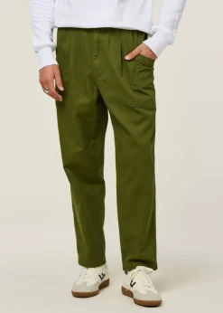 Pantalon large cargo en coton bio | vert "green max pants"