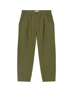 Pantalon large cargo en coton bio | vert 