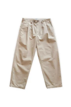 Pantalon large en coton bio | beige "beige chino pants"