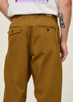 Pantalon large en coton bio | marron 