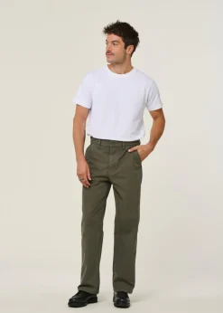 Pantalon large en coton bio | vert 