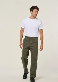 Pantalon large en coton bio | vert 