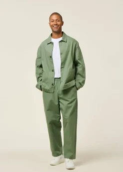 Pantalon large en coton bio | wide pant organic cotton | vert "leaf green"
