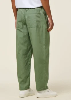 Pantalon large en coton bio | wide pant organic cotton | vert 