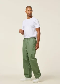 Pantalon large en coton bio | wide pant organic cotton | vert 