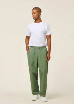 Pantalon large en coton bio | wide pant organic cotton | vert 