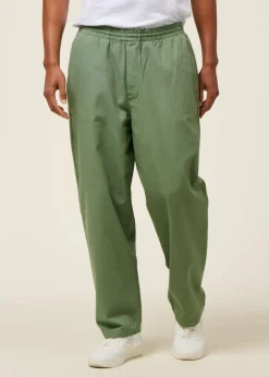 Pantalon large en coton bio | wide pant organic cotton | vert 