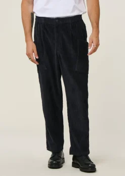 Pantalon large en velours côtelé | bleu "corduroy max pants - blue"