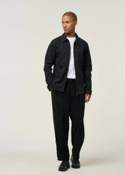 Pantalon large velours côtelé en coton bio | noir "cord wide pant - true black"