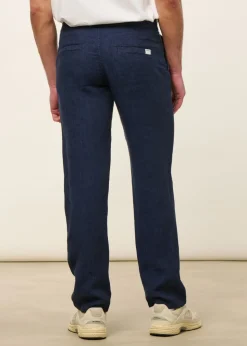 Pantalon léger en lin bio | marine 