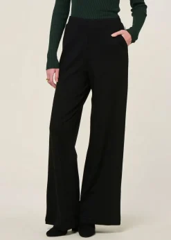 Pantalon noir jersey en ecovero et matière recyclée | noir 