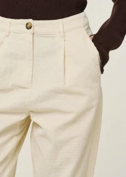 Pantalon velours côtelé en coton bio | écru 