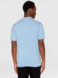 Polo en coton bio et en laine | bleu 