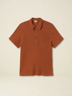 Polo en coton bio piqué | rouille 