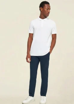 Polo pique blanc en coton bio - rowan