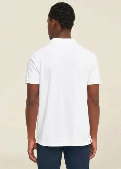 Polo pique blanc en coton bio - rowan