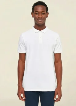 Polo pique blanc en coton bio - rowan