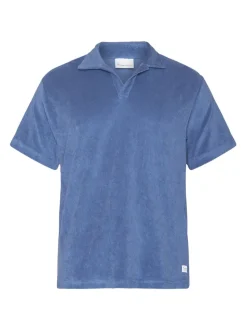 Polo éponge en coton bio | bleu 