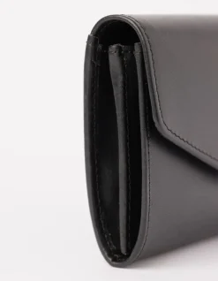 Portefeuille en cuir certifié | noir