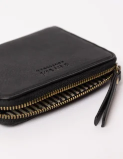 Portefeuille en cuir certifié | noir