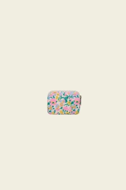 Porte-monnaie en coton bio | multicolor "lili pastel bloom - liberty"