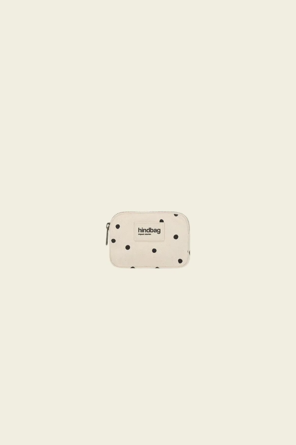 Porte-monnaie en coton bio | pois écru "lili pois écru" - pois ecru
