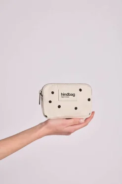 Porte-monnaie en coton bio | pois écru