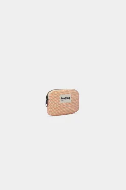 Porte-monnaie en coton bio | tressage corail 